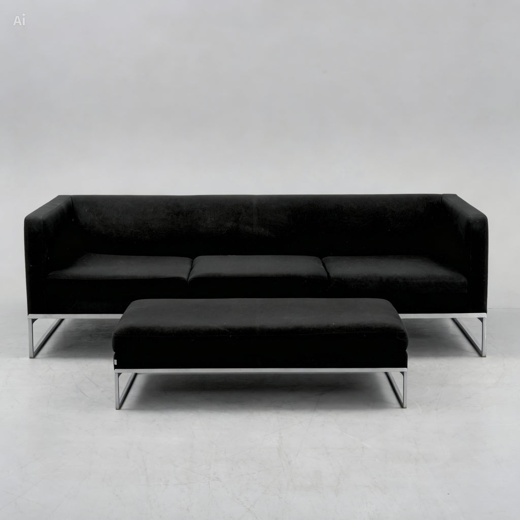 Antonio Citterio Tight Sofa and Pouf for B&B Italia