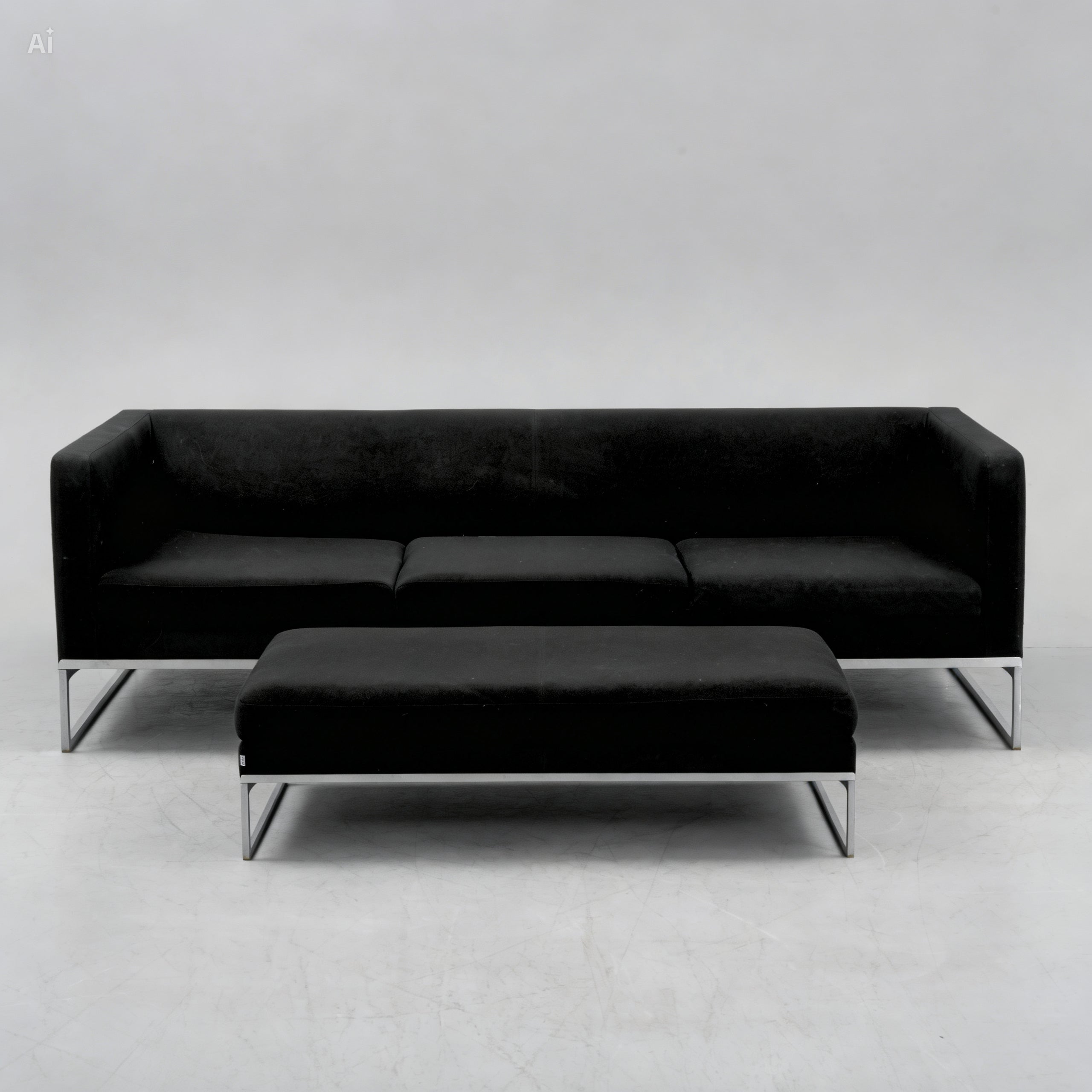 Antonio Citterio Tight Sofa and Pouf for B&B Italia