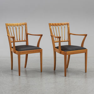 Josef Frank Model 1165 Armchairs for Svenskt Tenn, Pair