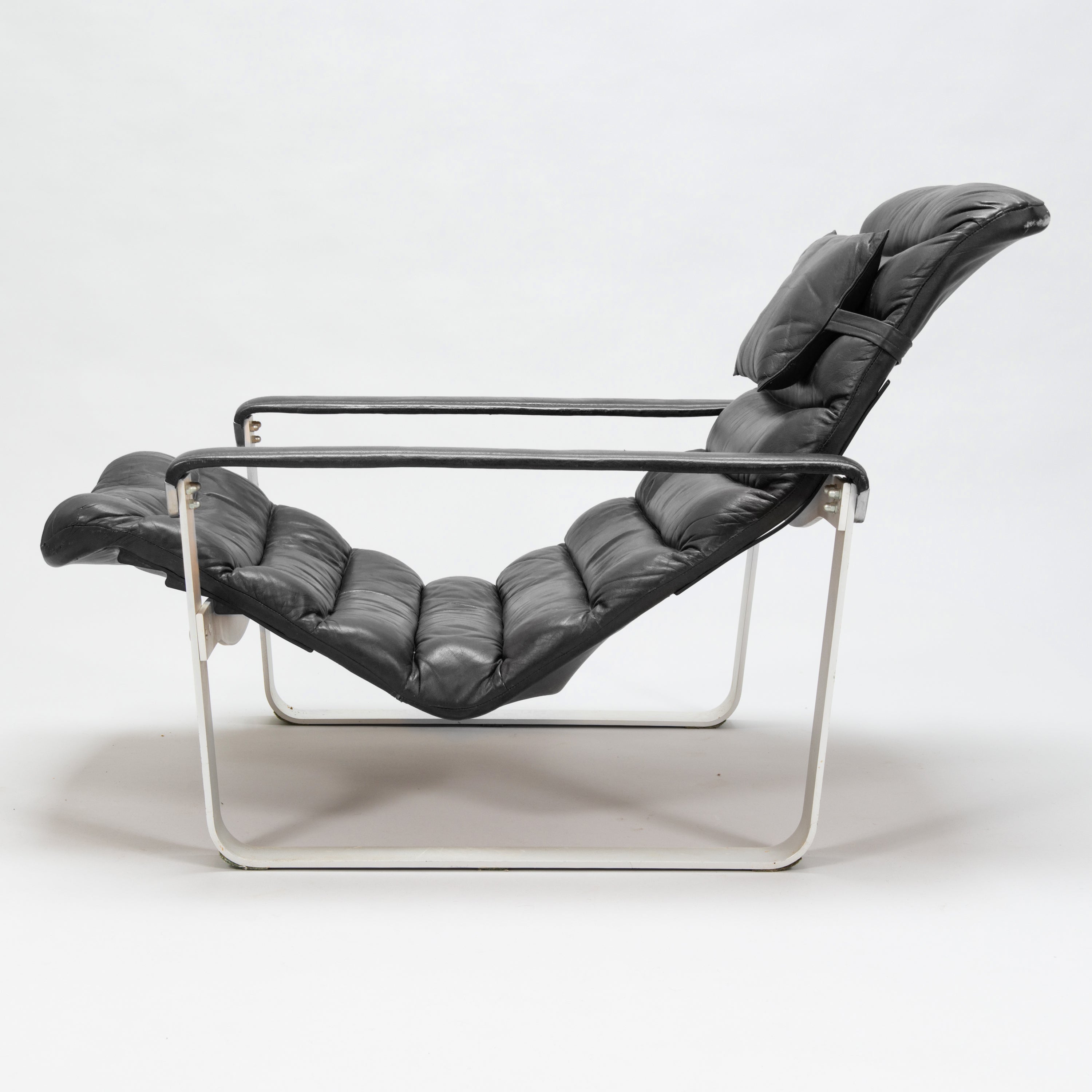Pulkka Lounge Chairs and Ottomans by Ilmari Lappalainen for Asko