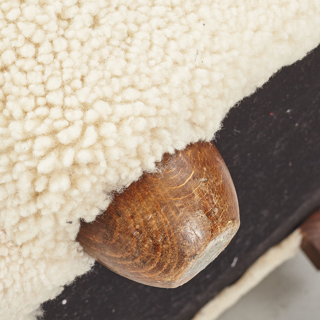 Pair of Danish Modern Sheepskin Lounge Chairs, 1930s–1940s