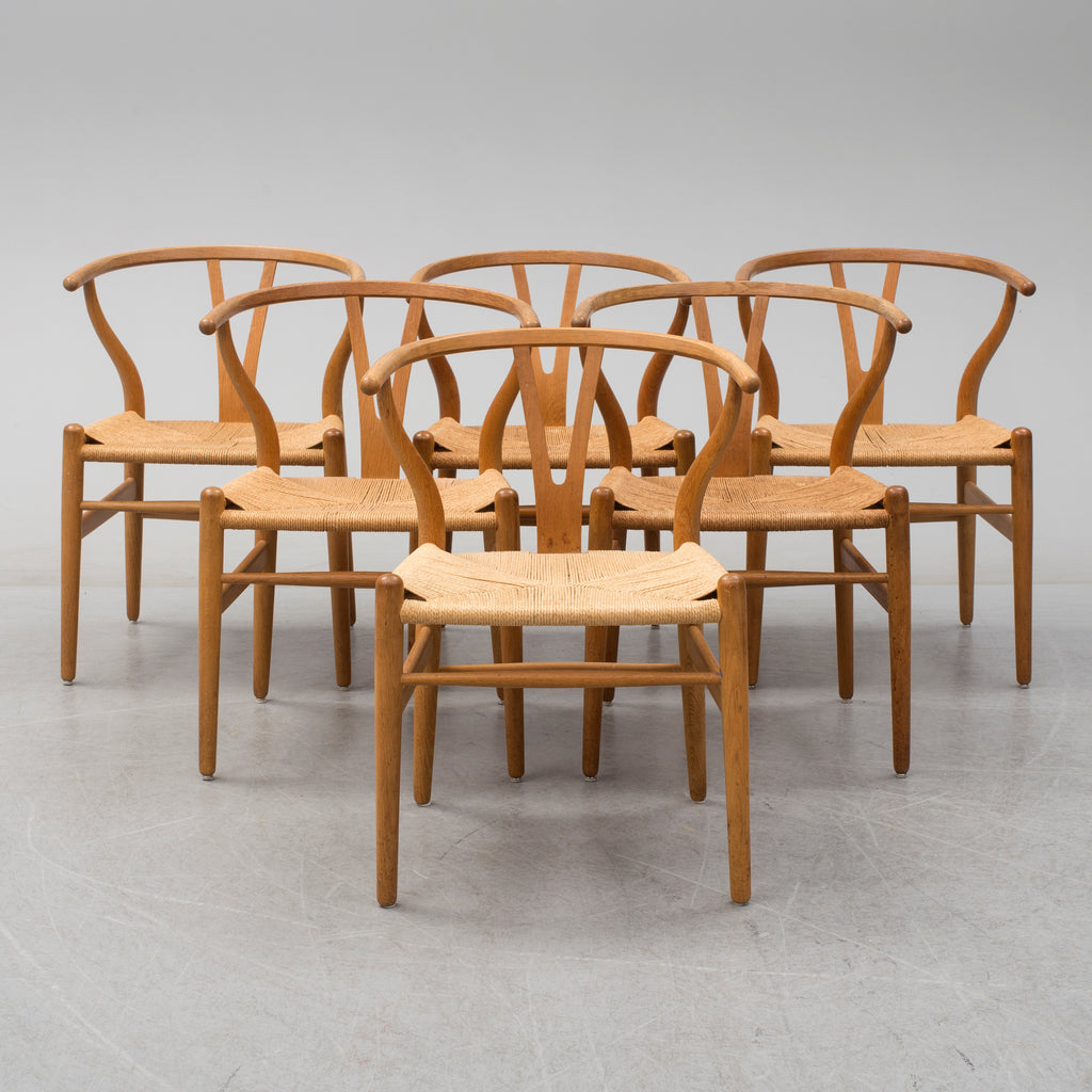 Hans J. Wegner CH24 Wishbone Chairs for Carl Hansen & Søn, Set of Six