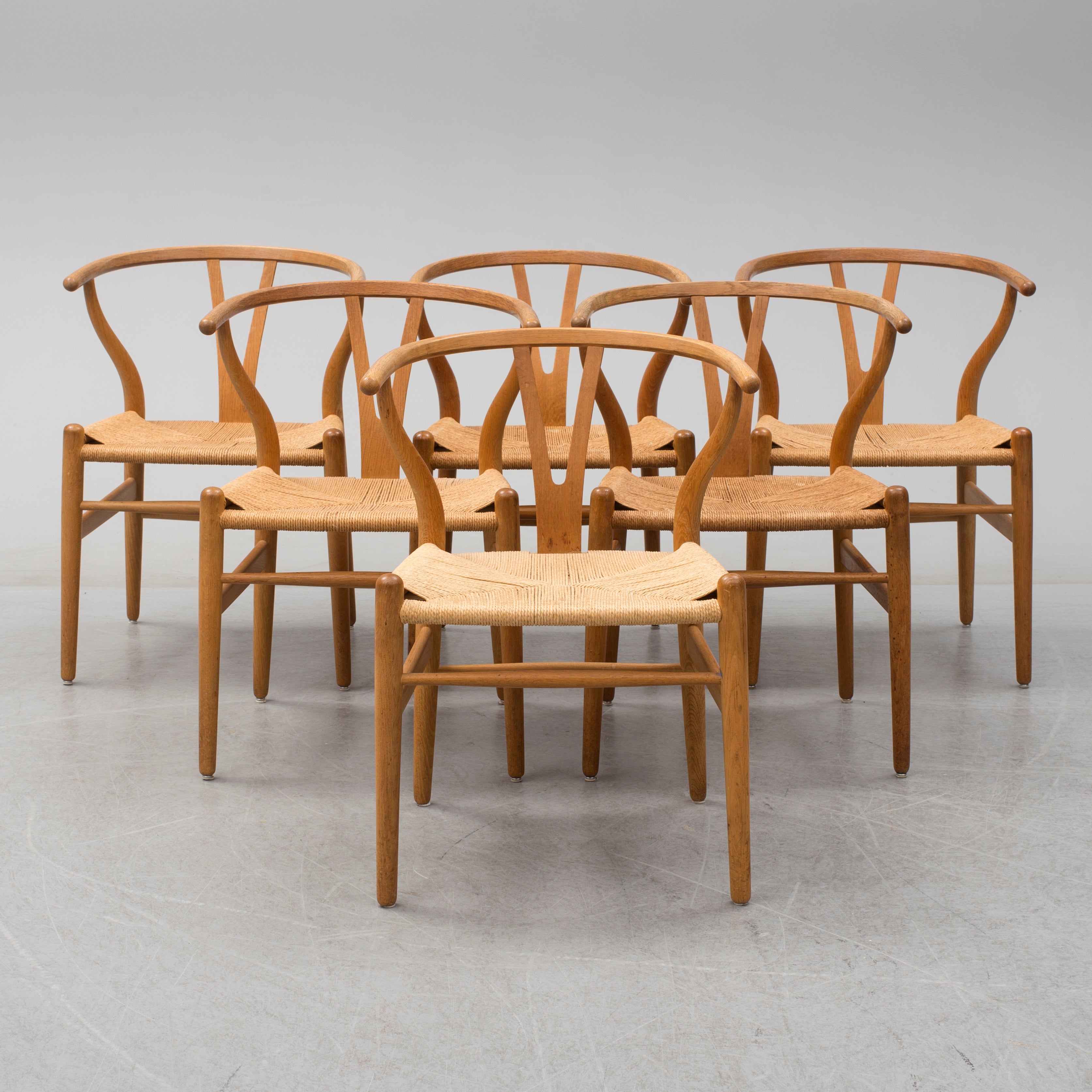 Hans J. Wegner CH24 Wishbone Chairs for Carl Hansen & Søn, Set of Six