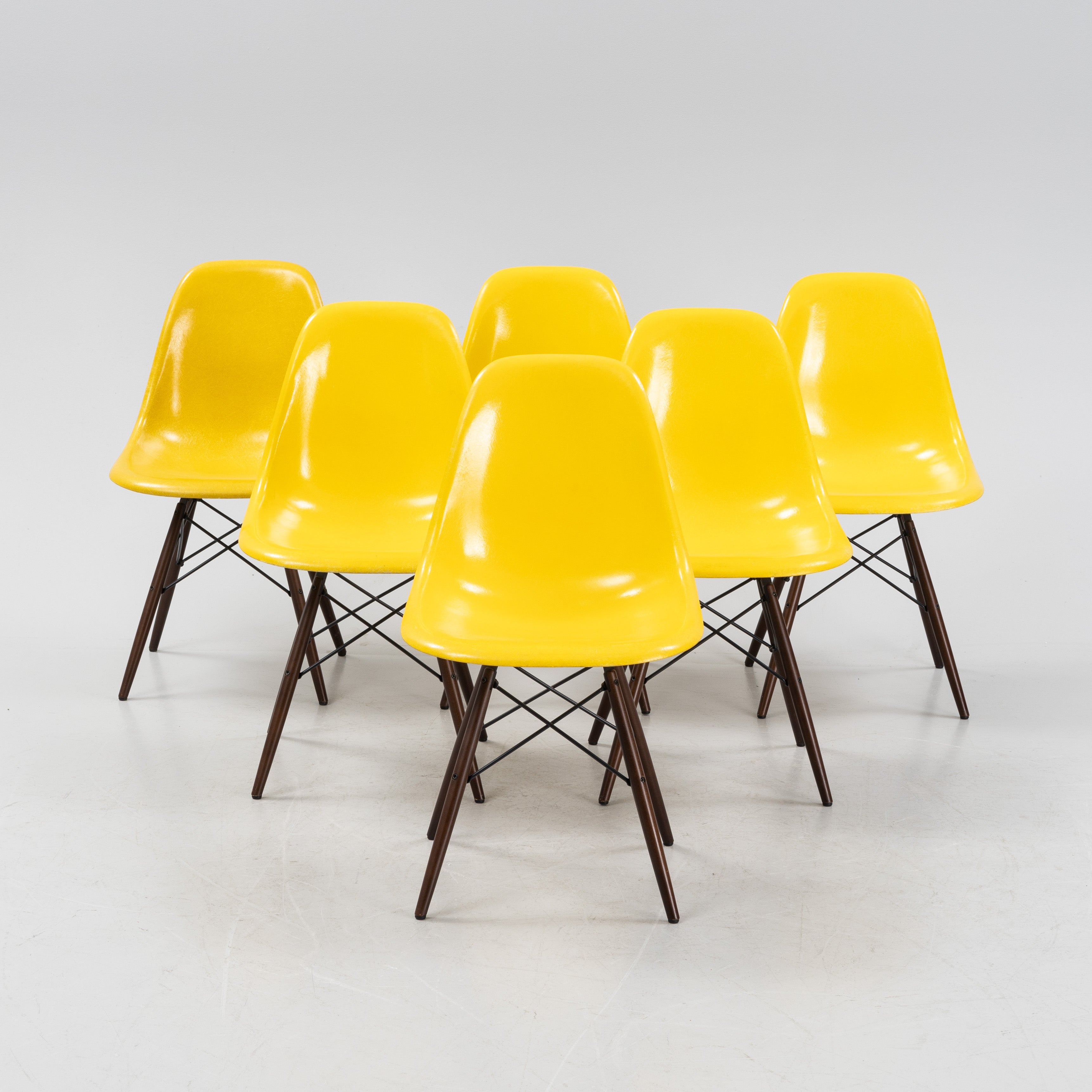DSW Dining Chairs by Charles & Ray Eames for Herman Miller (Set of Six)