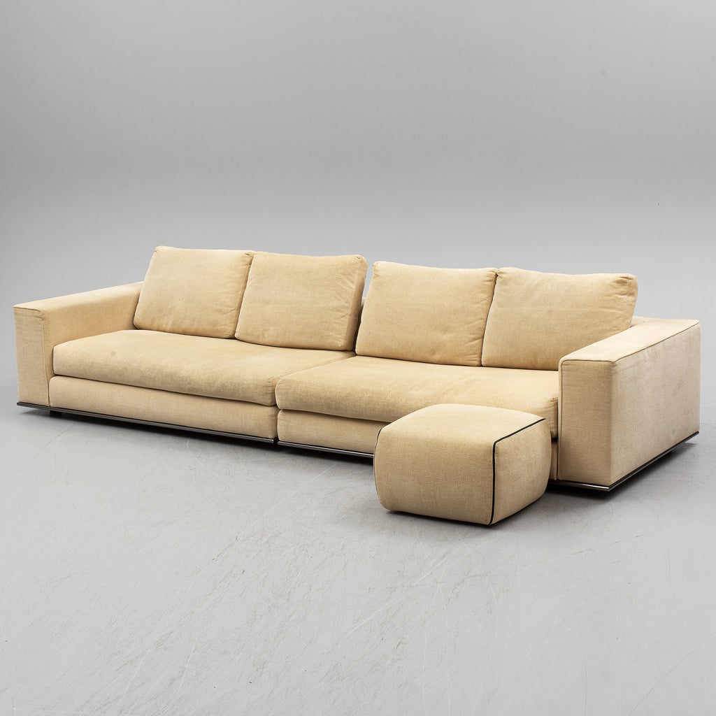 Rodolfo Dordoni Modular Sofa with Ottoman for Minotti, Italy