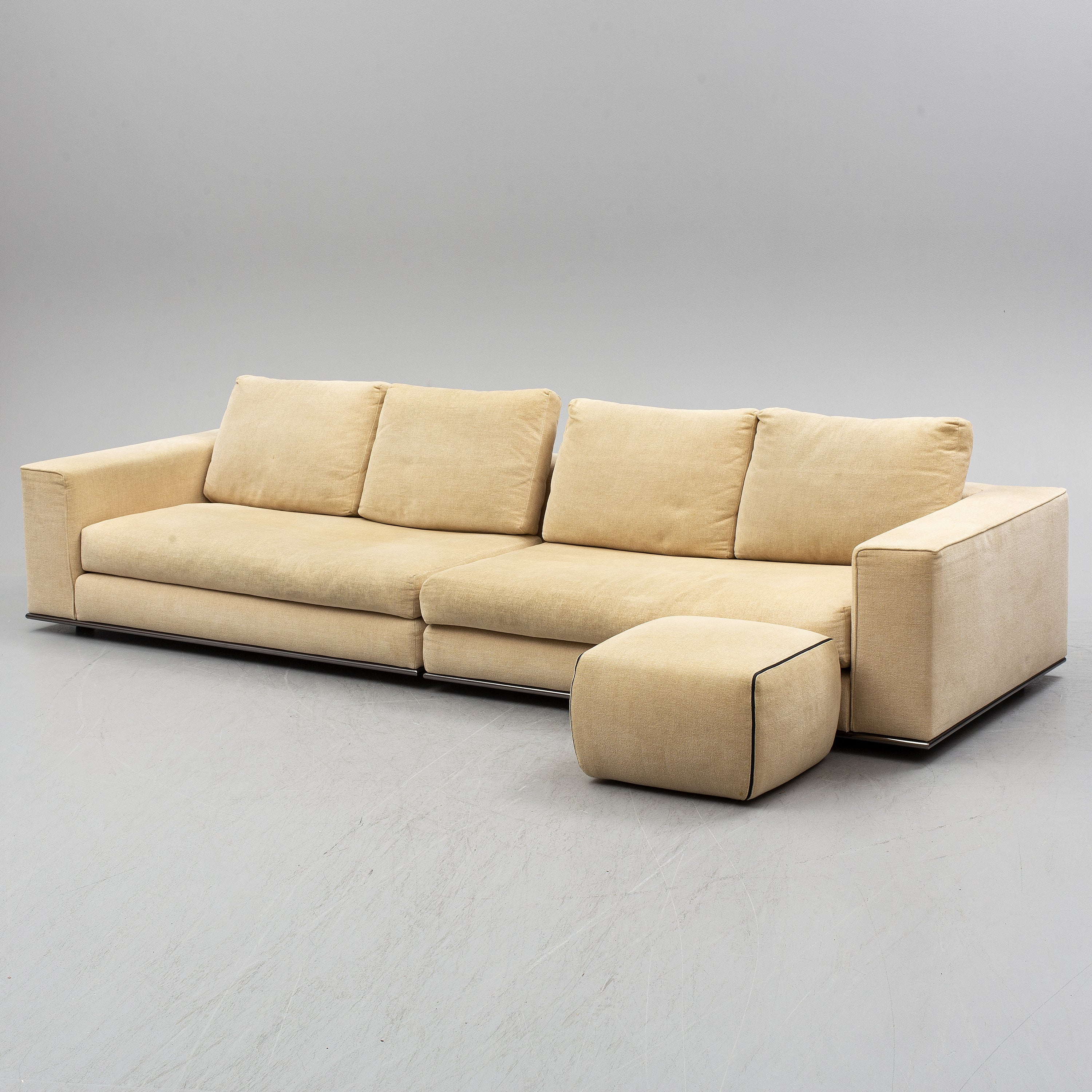 Rodolfo Dordoni Modular Sofa with Ottoman for Minotti, Italy