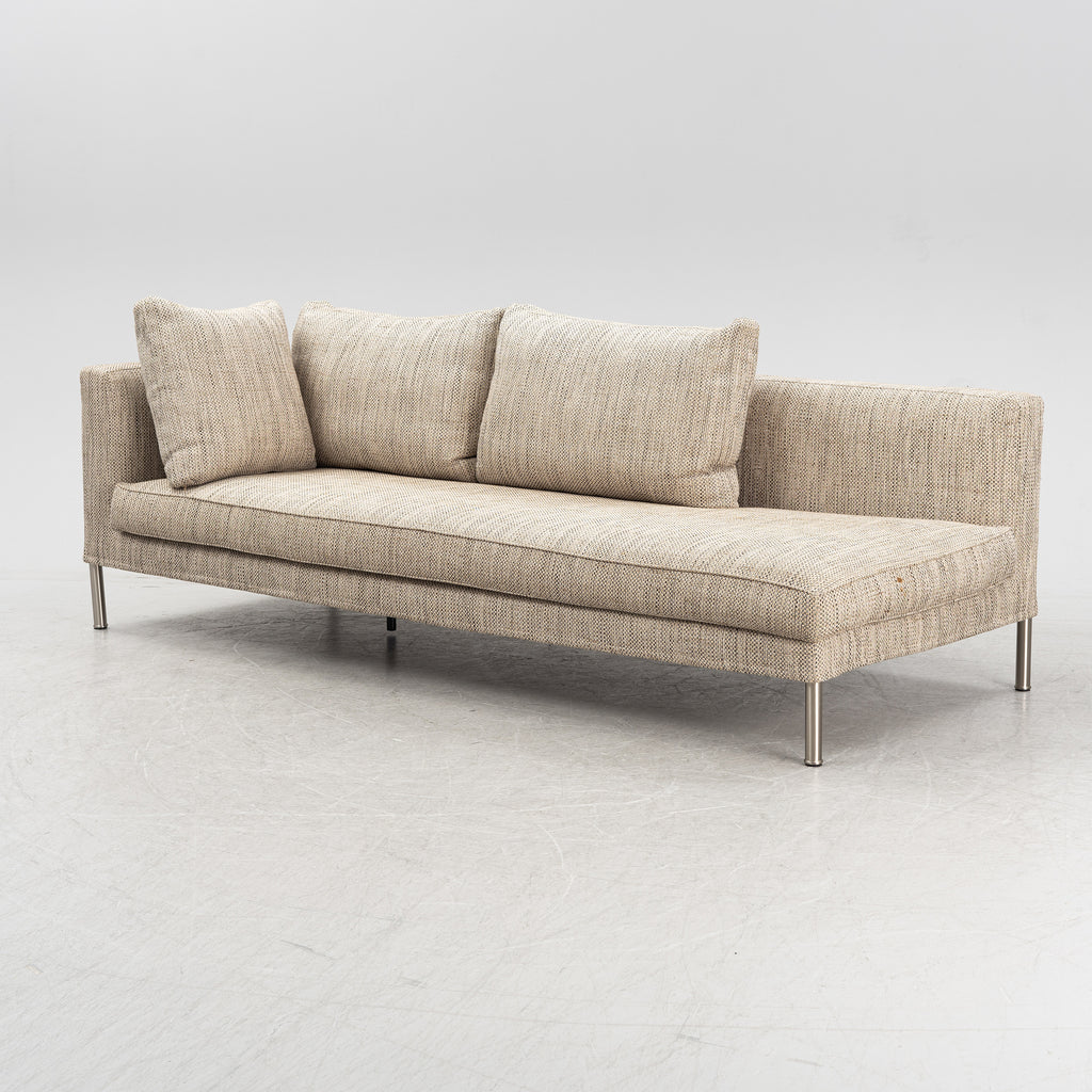 Frigerio Tiziano Three-Seat Sofa in Beige Fabric, Italy