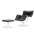 Yrjö Kukkapuro Karuselli Swivel Chair for Avarte / Haimi in Black Leather
