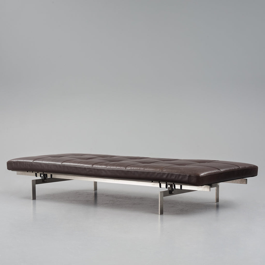 Poul Kjærholm PK-80 Daybed for Fritz Hansen in Dark Brown Leather