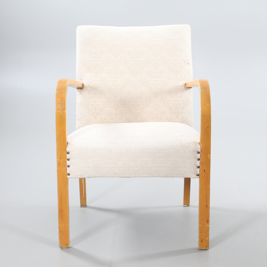Vintage Danish Birch Armchair, 1930s–1940s