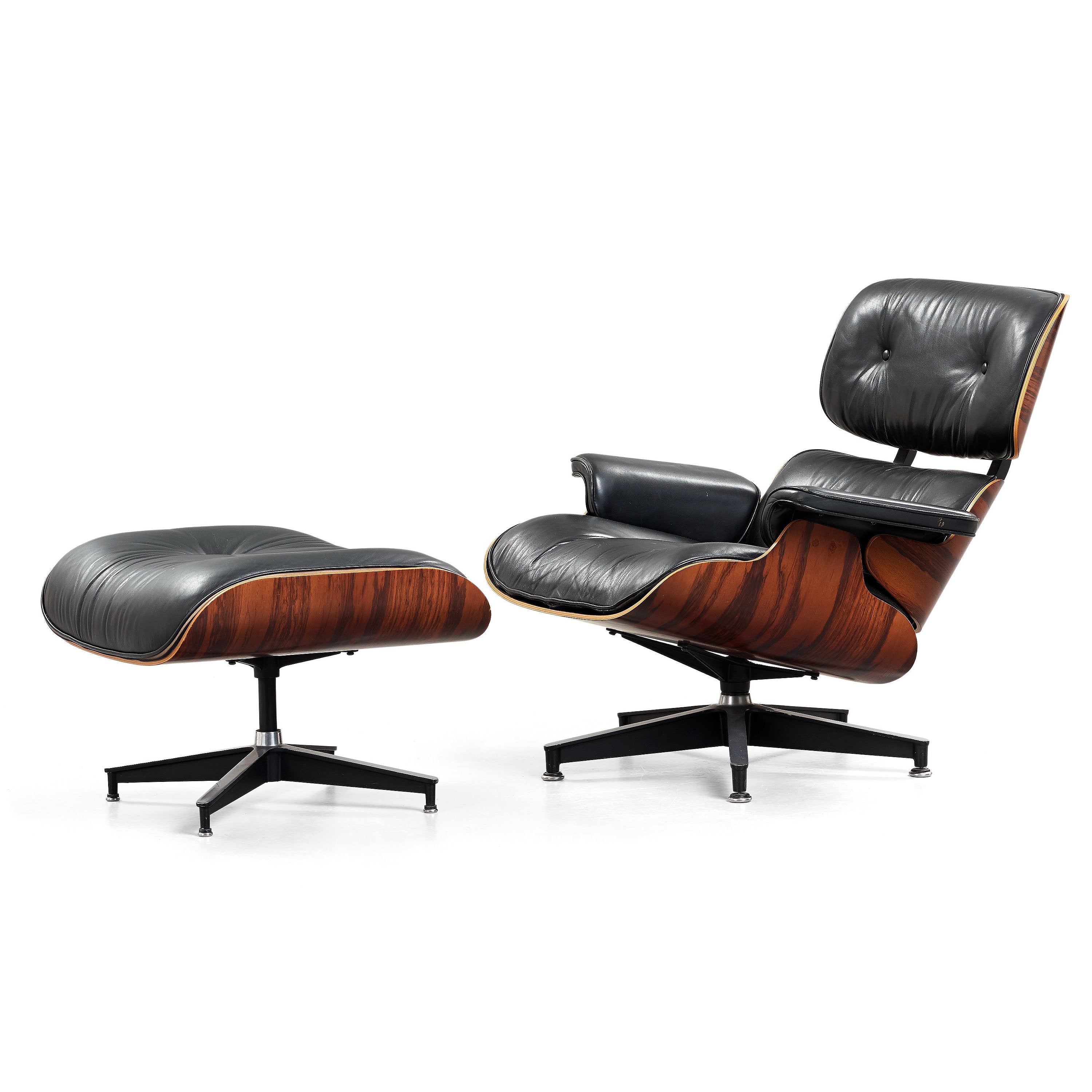 Charles & Ray Eames Lounge Chair and Ottoman for Herman Miller in Rosewood