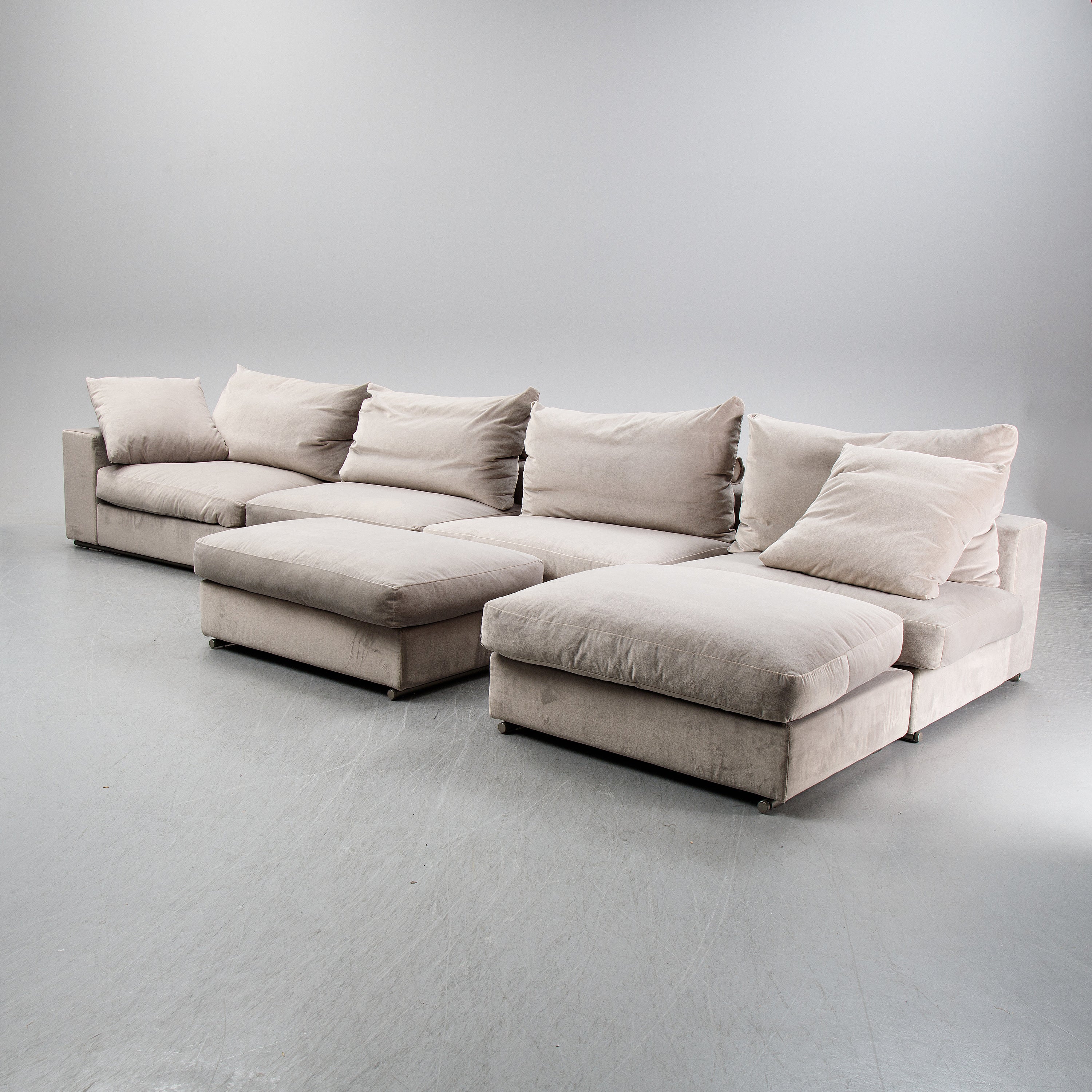 Antonio Citterio Groundpiece Modular Sofa for Flexform, Six-Piece Set
