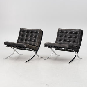 Ludwig Mies van der Rohe Barcelona Lounge Chairs for Knoll, Pair