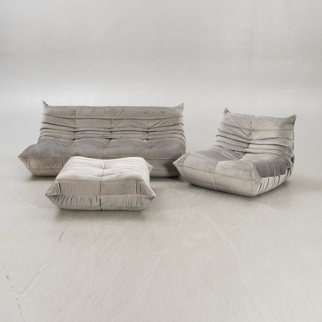 Michel Ducaroy Togo Sofa, Lounge Chair and Ottoman for Ligne Roset