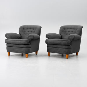 Pair of Model 568 Armchairs by Josef Frank for Svenskt Tenn
