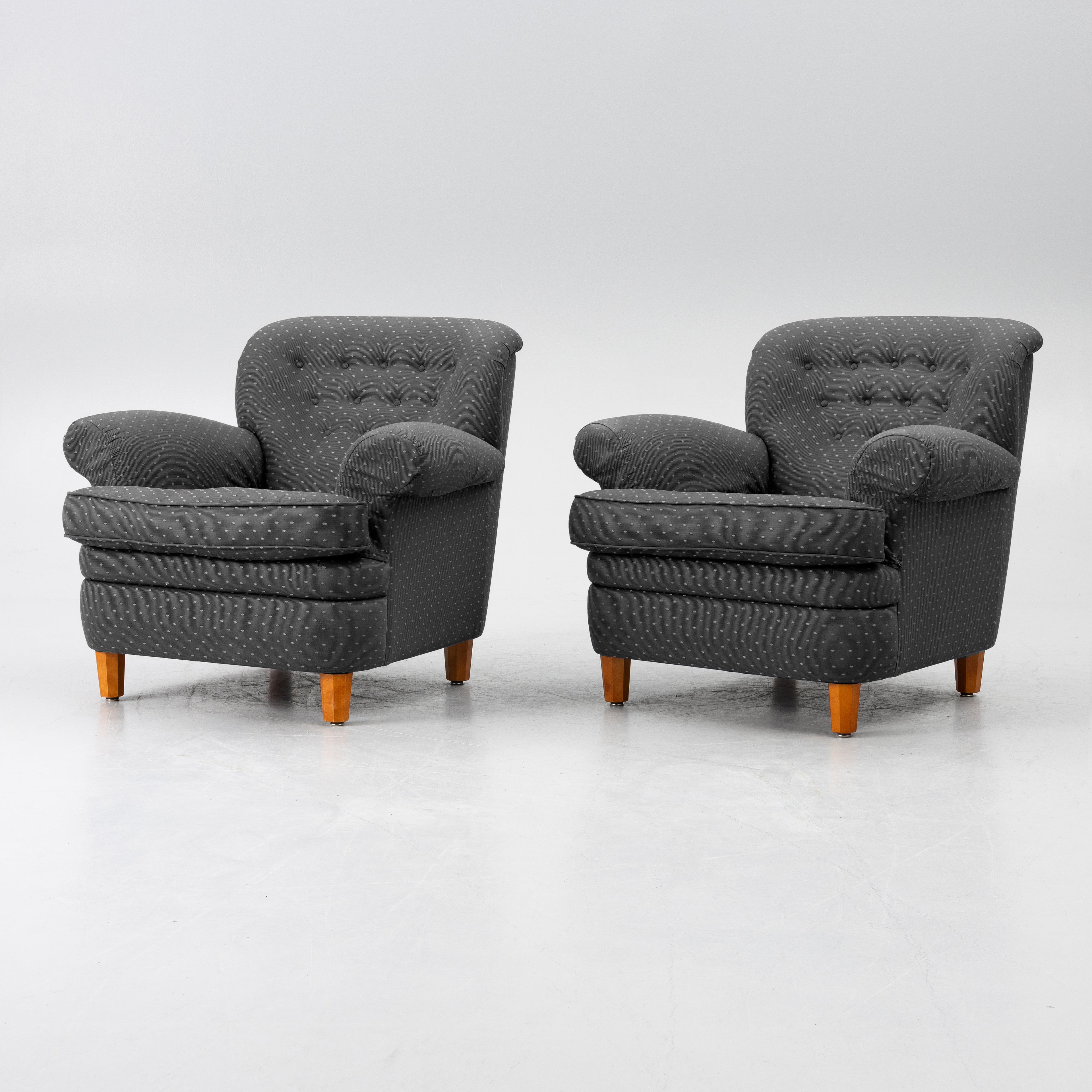Pair of Model 568 Armchairs by Josef Frank for Svenskt Tenn