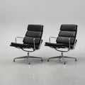 Eames EA216 Soft Pad Lounge Chairs by Charles & Ray Eames for Vitra, Pair