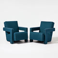Gerrit Rietveld Utrecht Armchairs Model 637 for Cassina, Pair