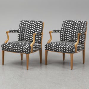 Josef Frank Model 969 Armchairs for Svenskt Tenn, Sweden, Pair