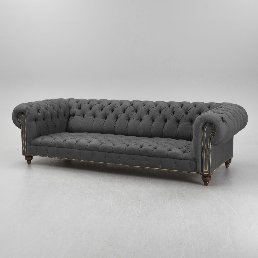 Ralph Lauren Home Chesterfield Sofa in Gray Denim 2018