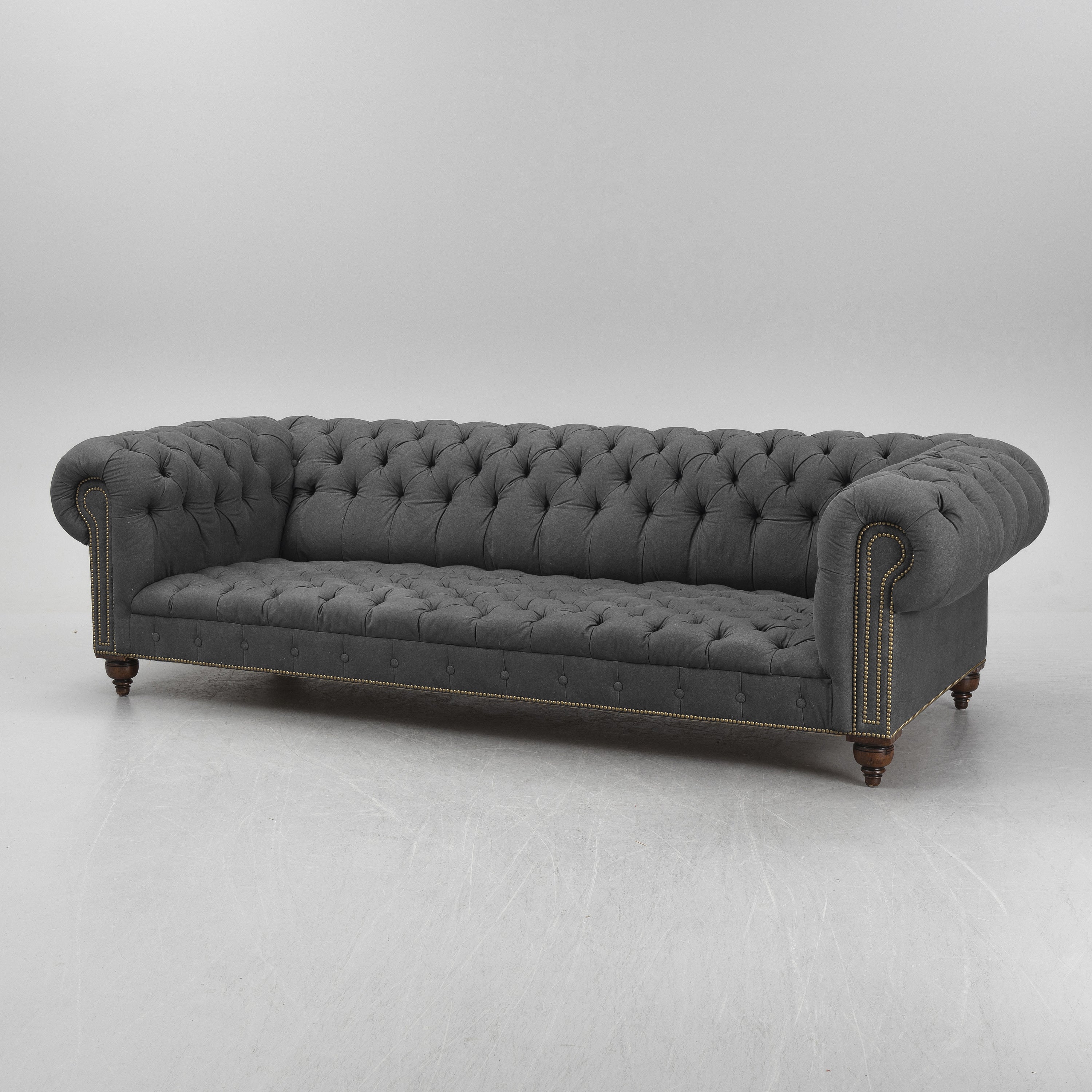 Ralph Lauren Home Chesterfield Sofa in Gray Denim 2018