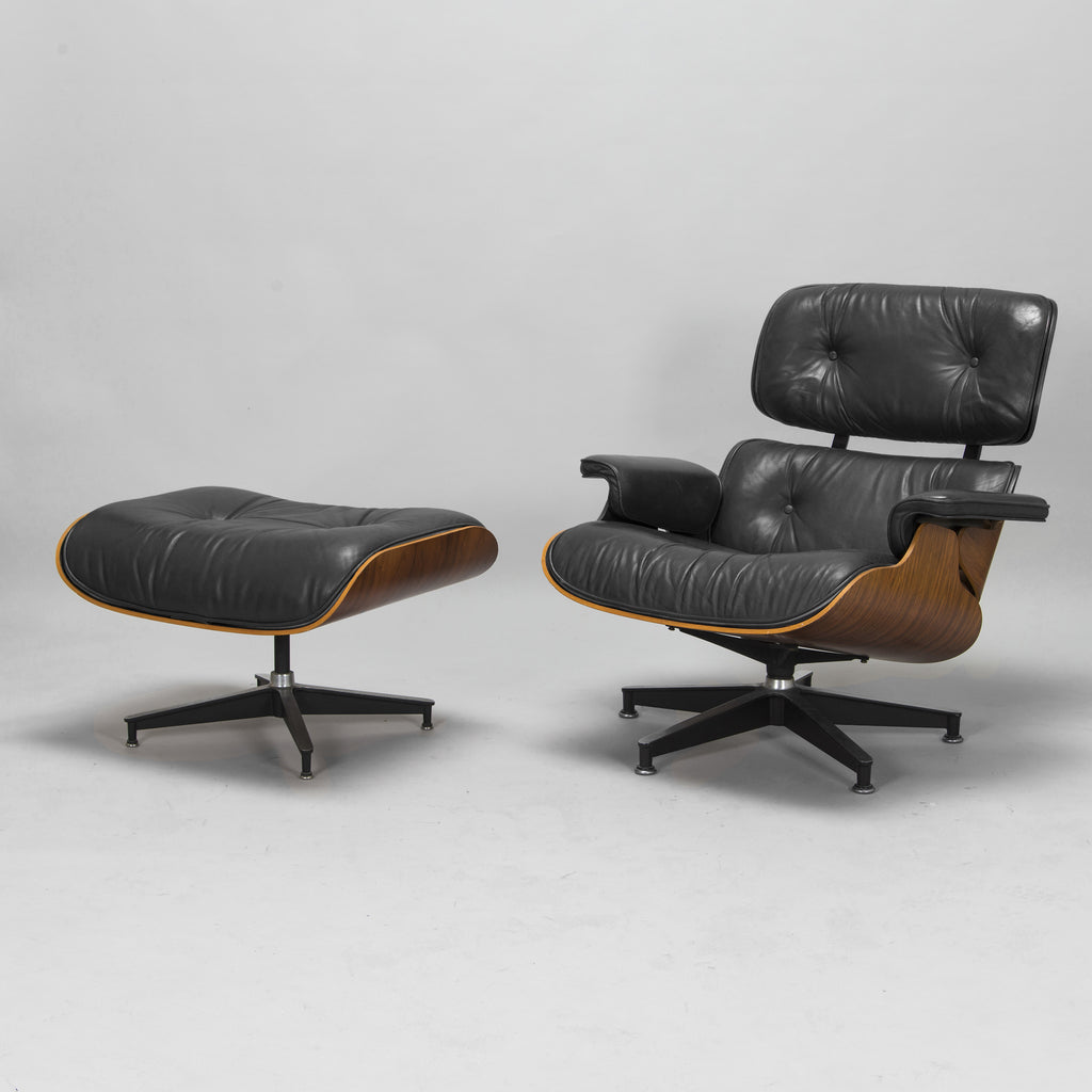 Charles & Ray Eames Lounge Chair and Ottoman for Herman Miller, 1980s