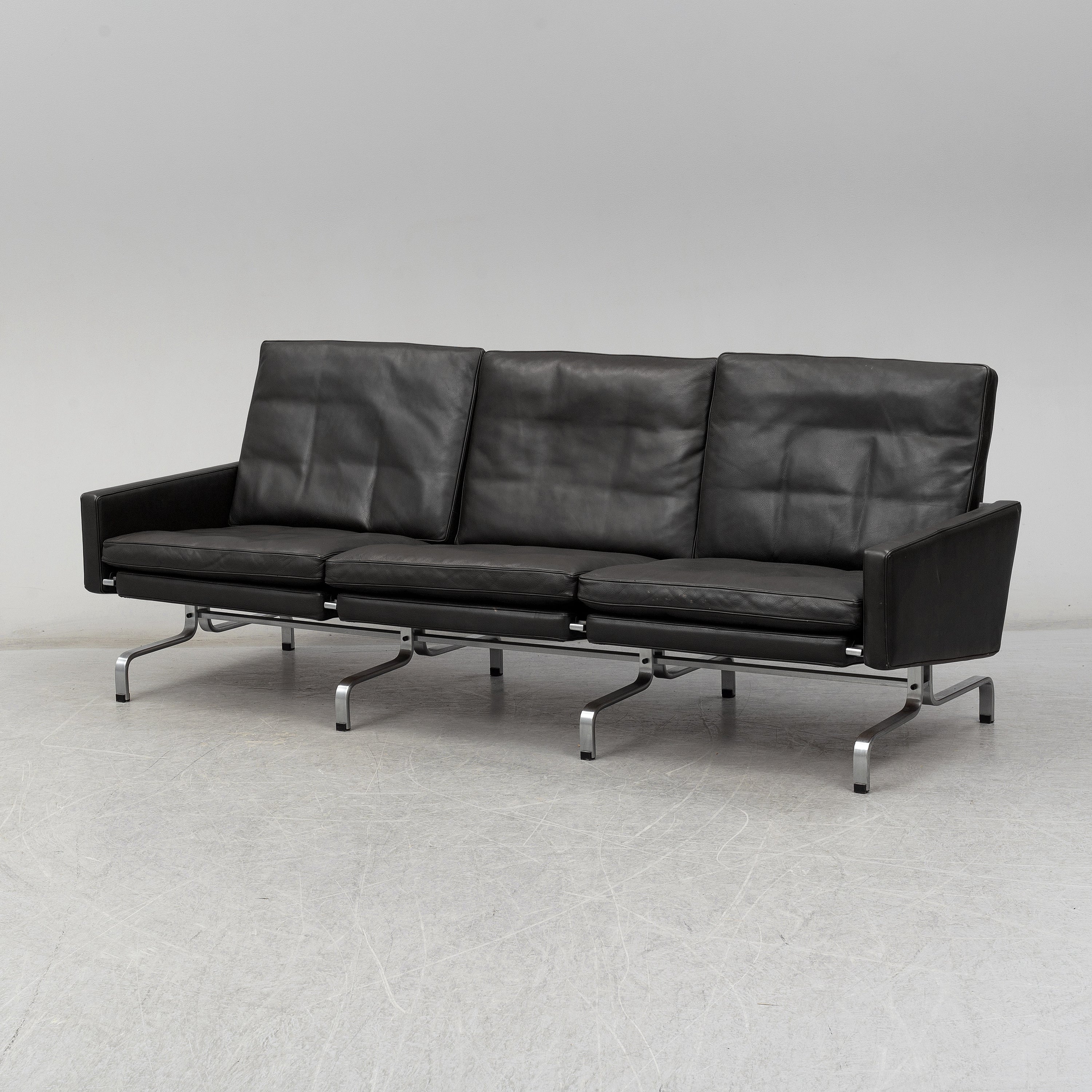 Poul Kjærholm PK31/3 Leather Sofa for Fritz Hansen