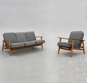 GE233 Armchair and GE233/3 Sofa by Hans J. Wegner for Getama