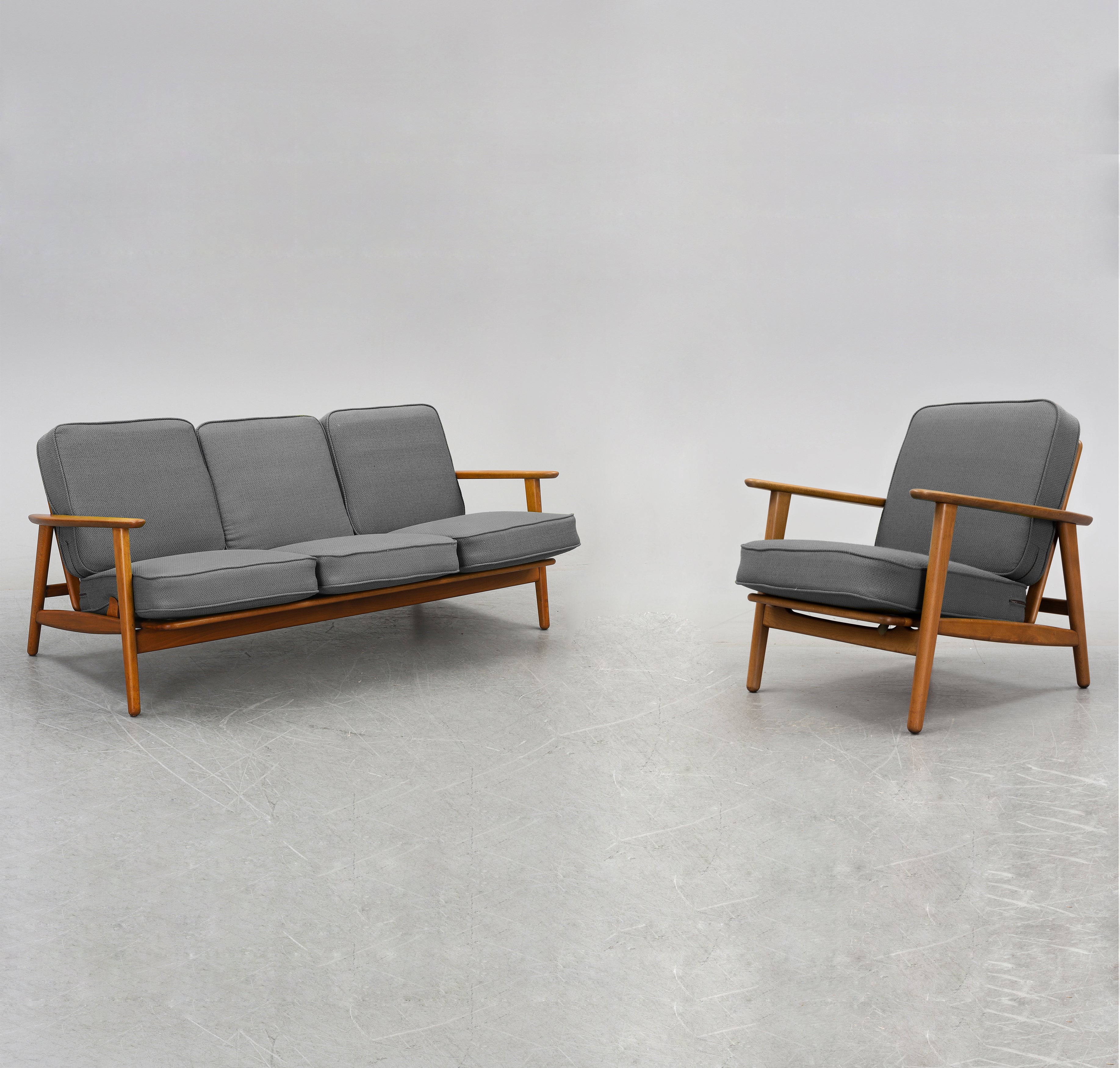 GE233 Armchair and GE233/3 Sofa by Hans J. Wegner for Getama
