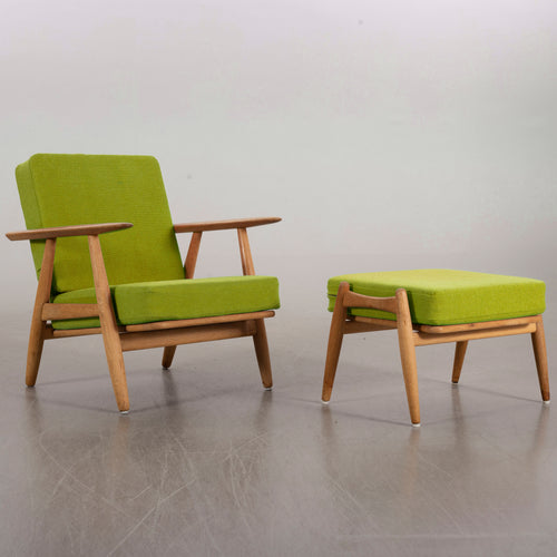 GE-240 Cigarren Lounge Chair and Ottoman by Hans Wegner for Getama