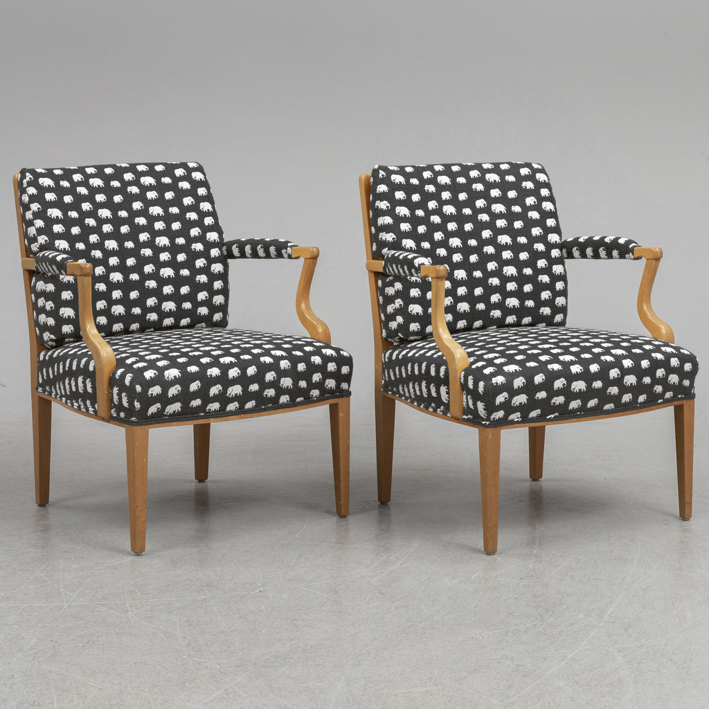 Josef Frank Model 969 Armchairs for Svenskt Tenn, Sweden, Pair