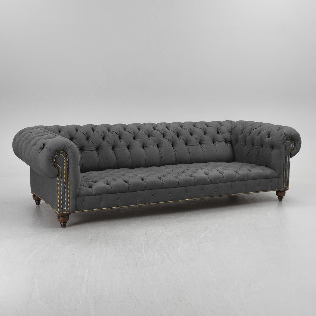 Ralph Lauren Home Chesterfield Sofa in Gray Denim 2018