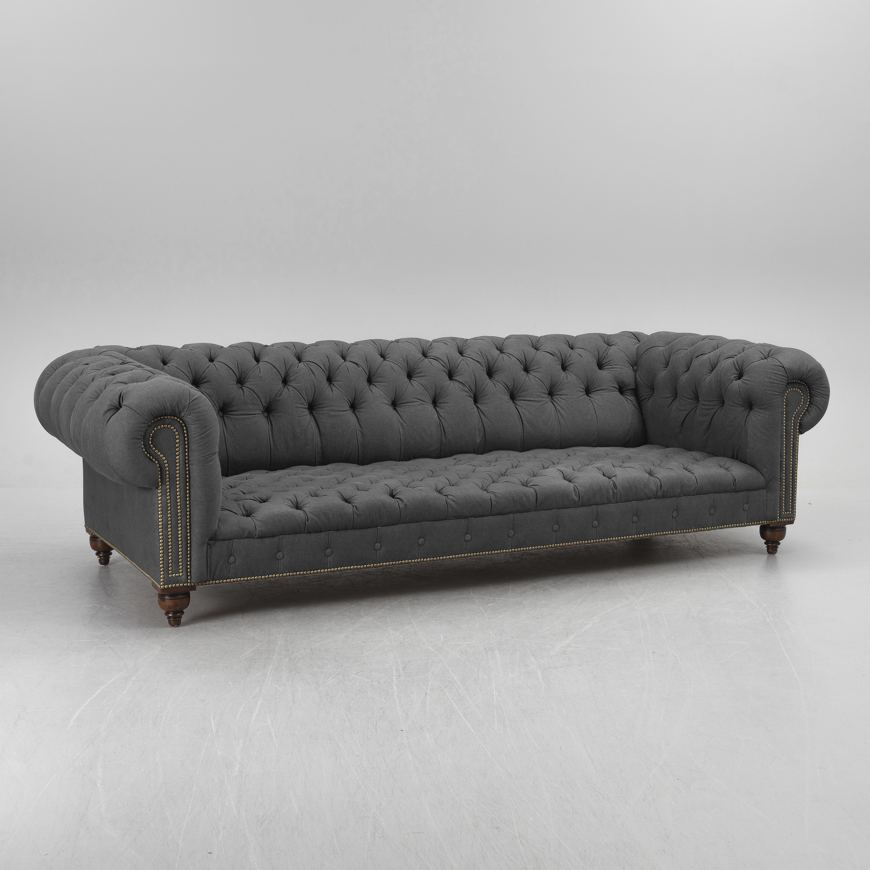 Ralph Lauren Home Chesterfield Sofa in Gray Denim 2018