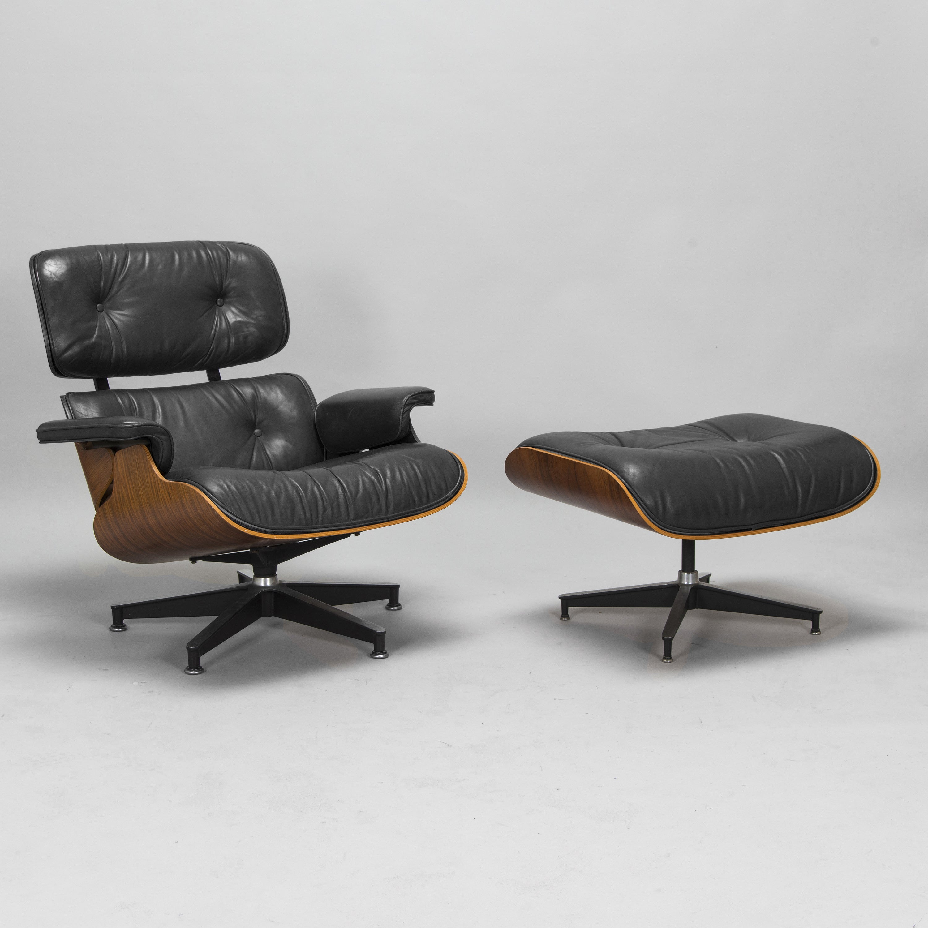 Charles & Ray Eames Lounge Chair and Ottoman for Herman Miller, 1980s
