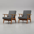 Pair of GE-240 Cigar Chairs by Hans Wegner for Getama