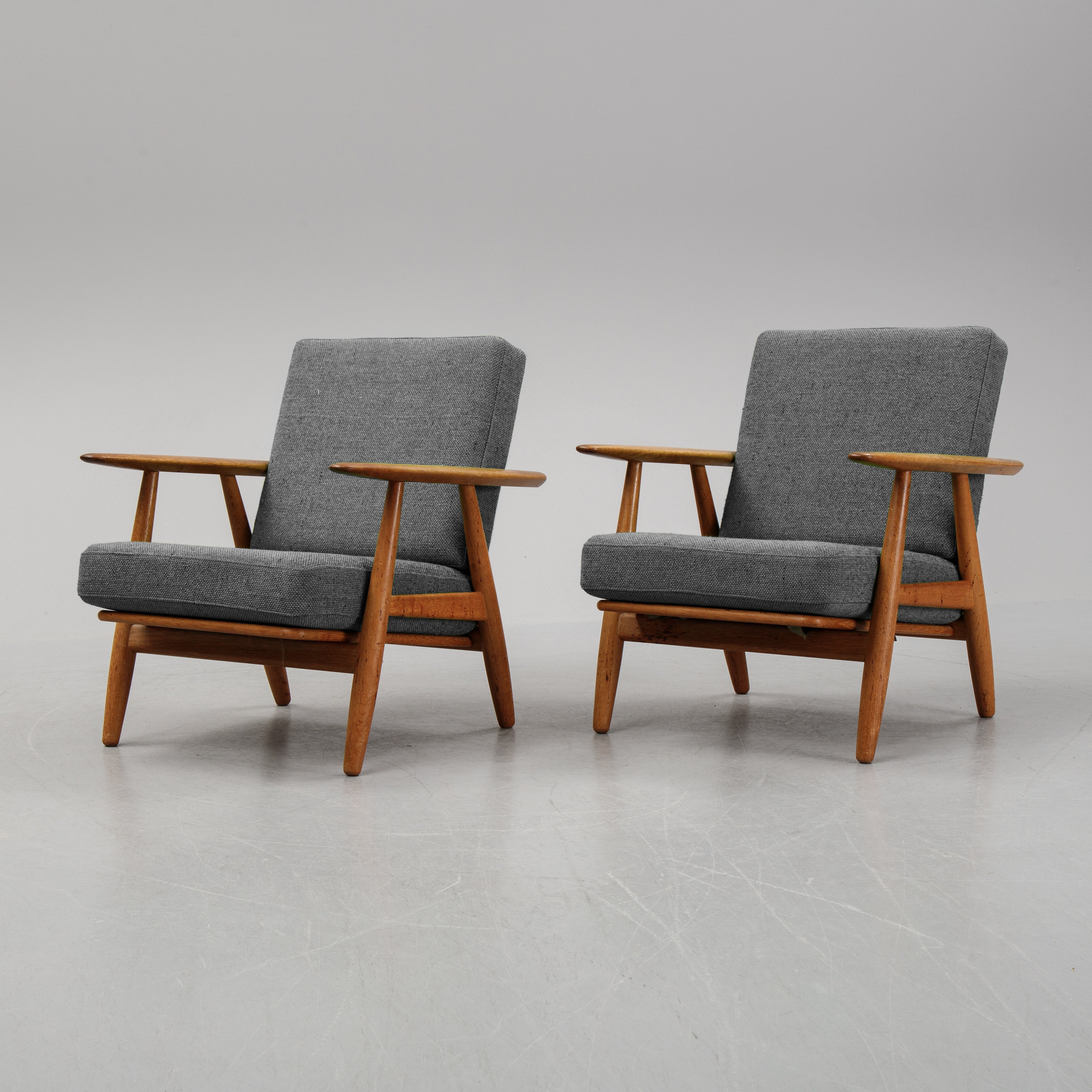 Pair of GE-240 Cigar Chairs by Hans Wegner for Getama