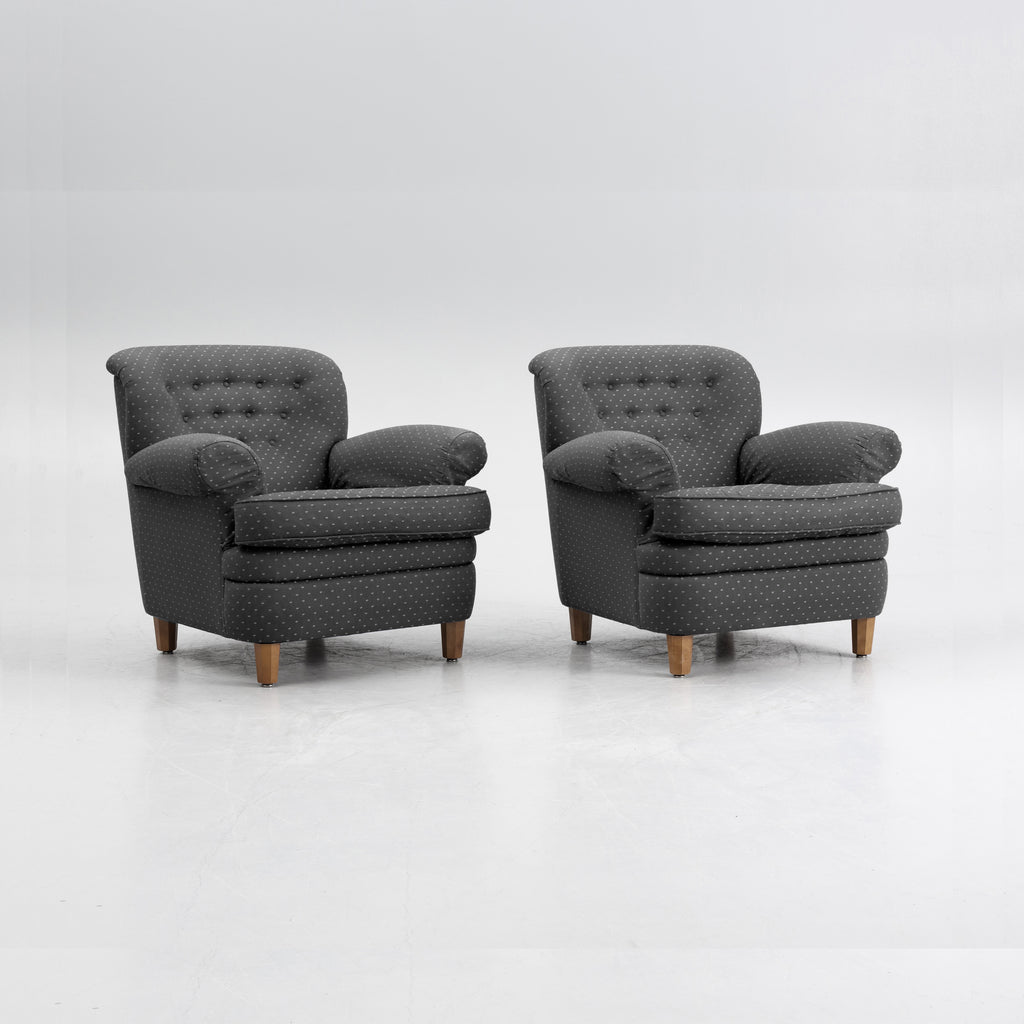 Pair of Model 568 Armchairs by Josef Frank for Svenskt Tenn