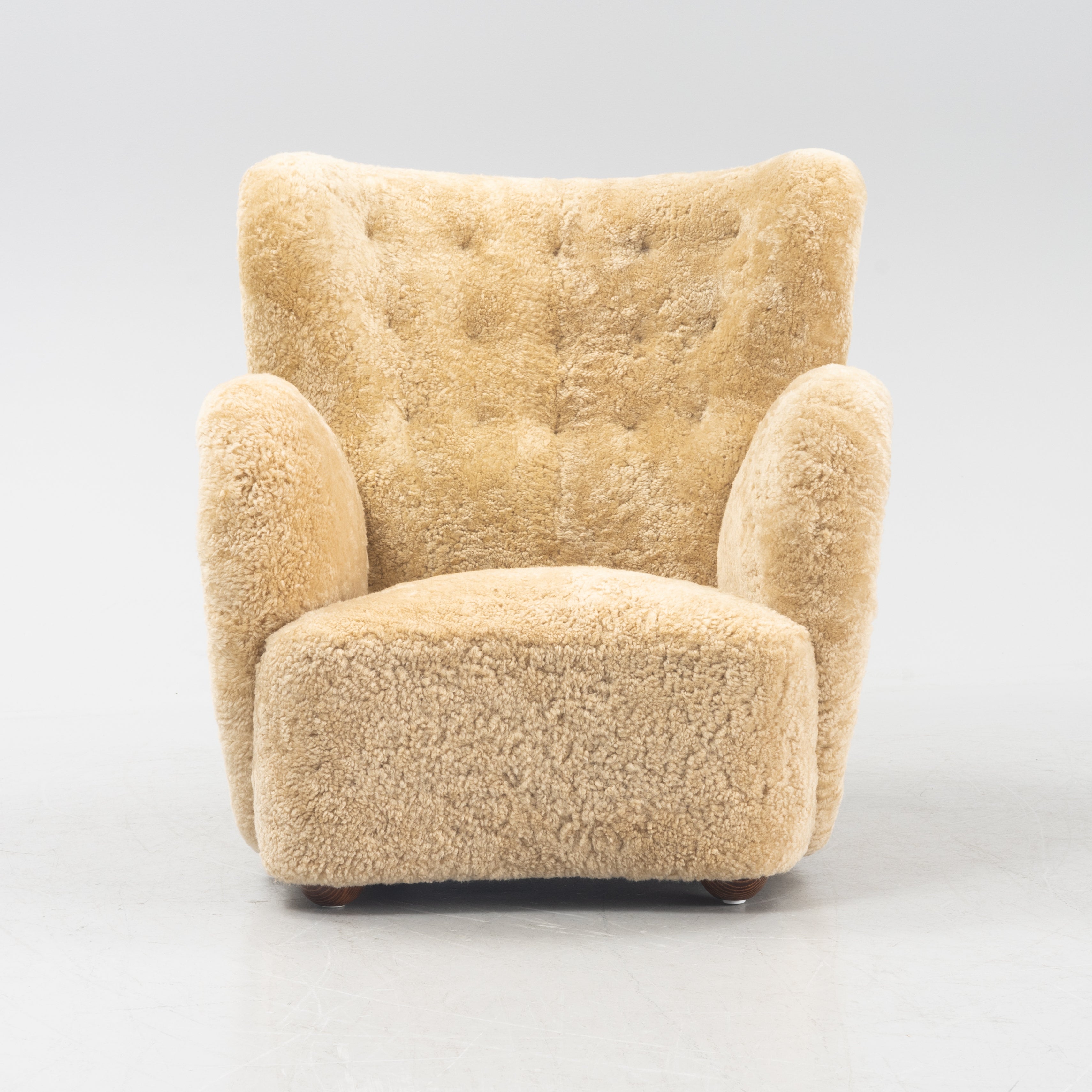 Danish 1940s Sheepskin Lounge Chair