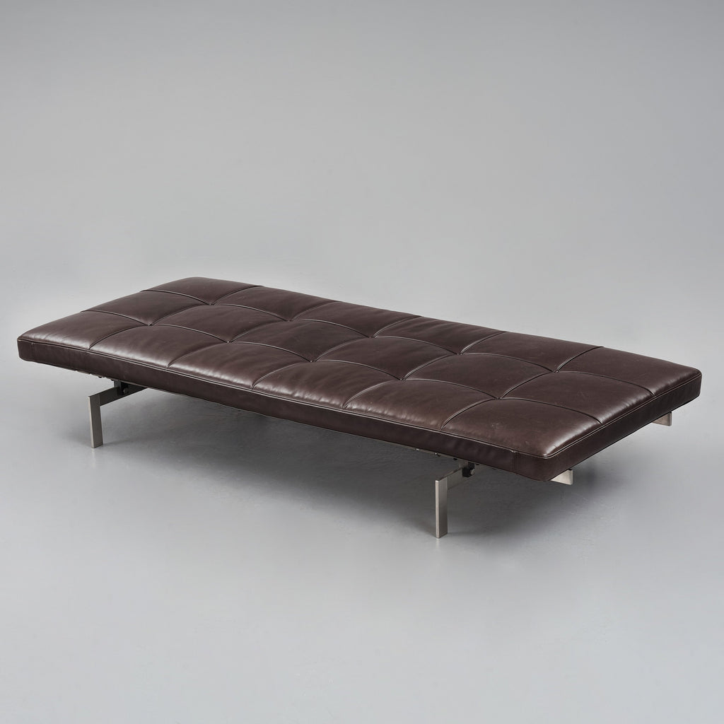 Poul Kjærholm PK-80 Daybed for Fritz Hansen in Dark Brown Leather