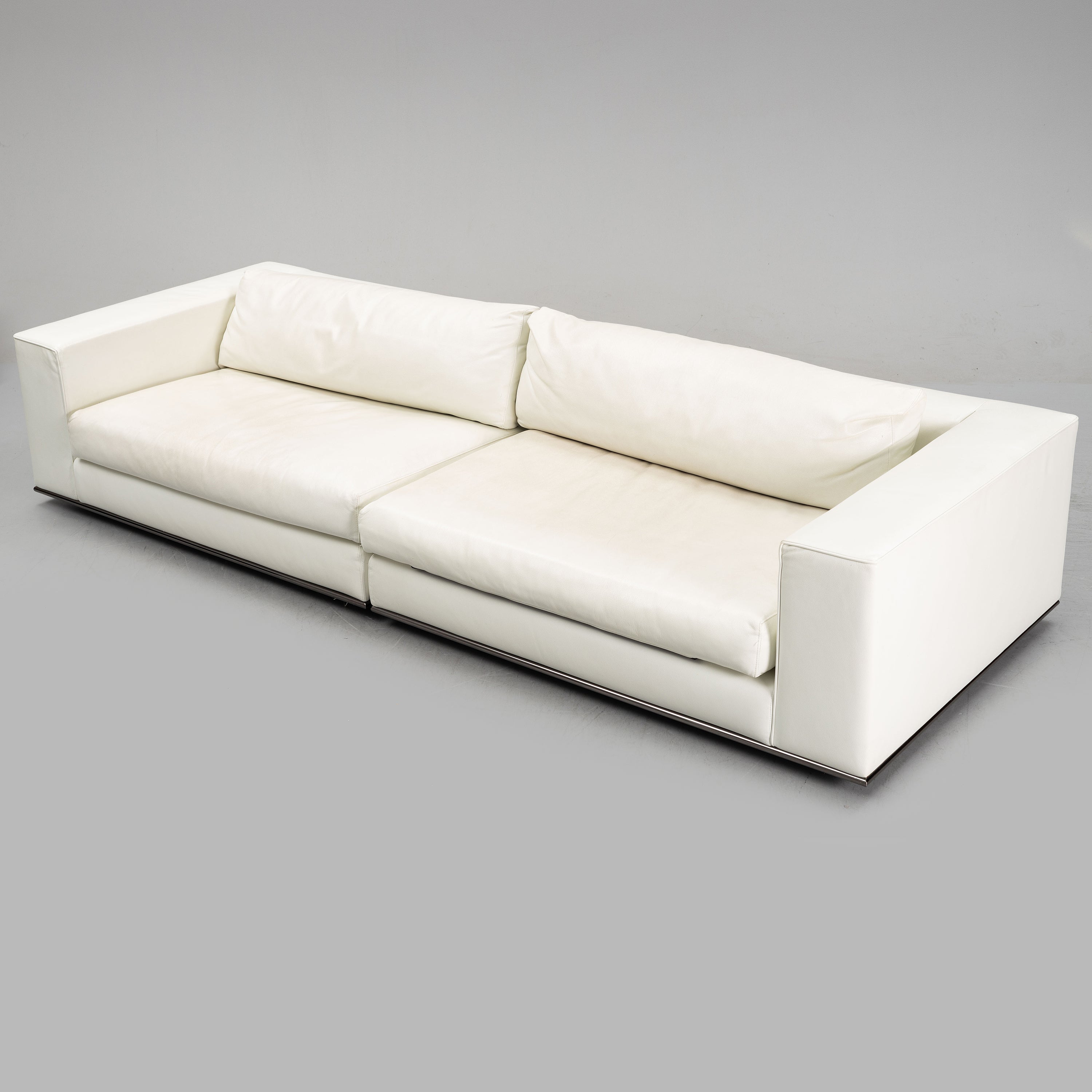 Rodolfo Dordoni Hamilton Leather Sofa and Ottoman for Minotti