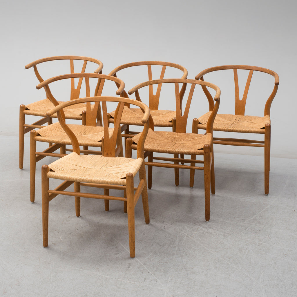 Hans J. Wegner CH24 Wishbone Chairs for Carl Hansen & Søn, Set of Six