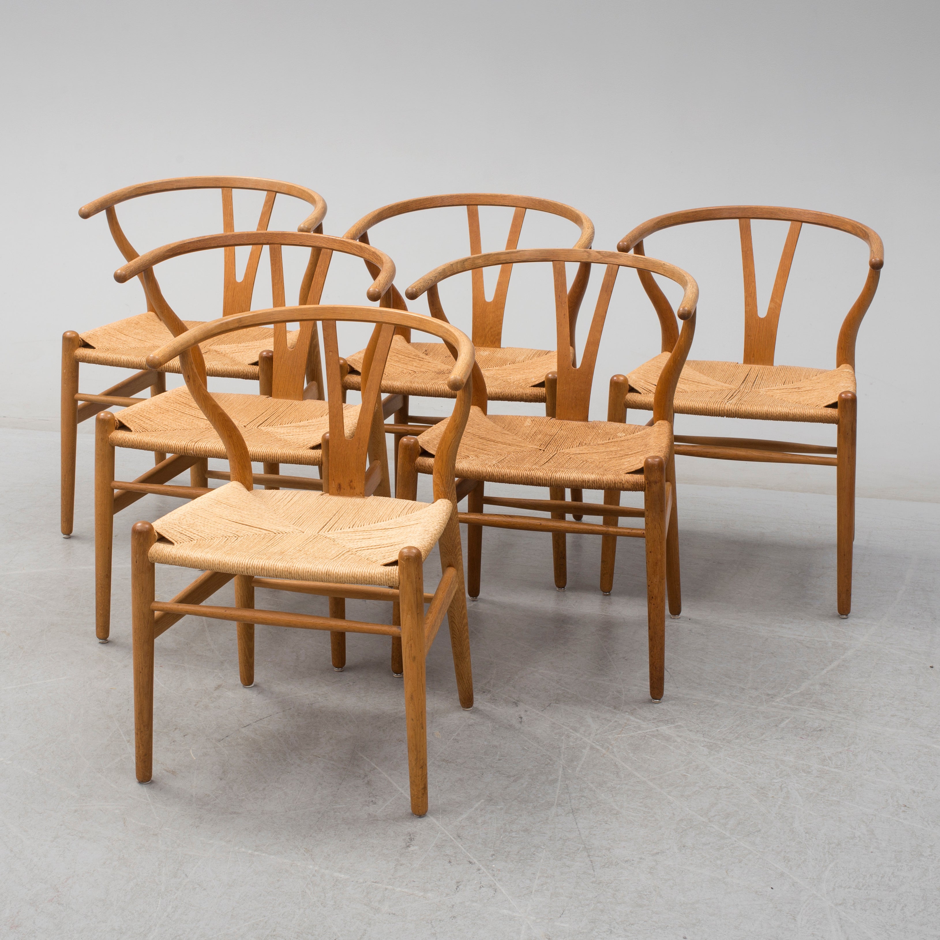 Hans J. Wegner CH24 Wishbone Chairs for Carl Hansen & Søn, Set of Six
