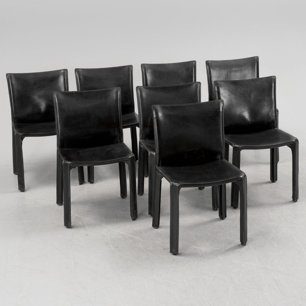 Mario Bellini CAB 412 Dining Chairs for Cassina, Set of Eight