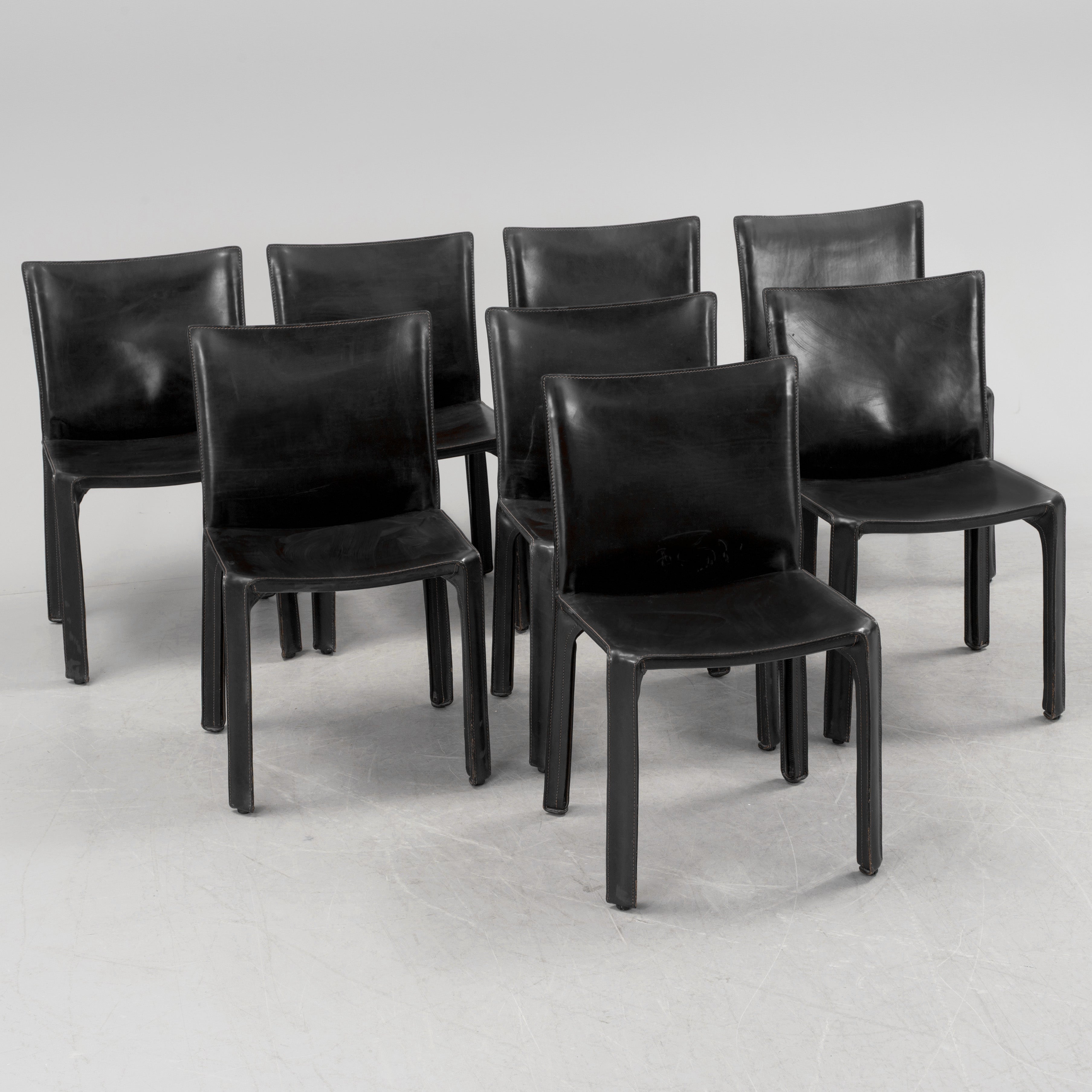 Mario Bellini CAB 412 Dining Chairs for Cassina, Set of Eight