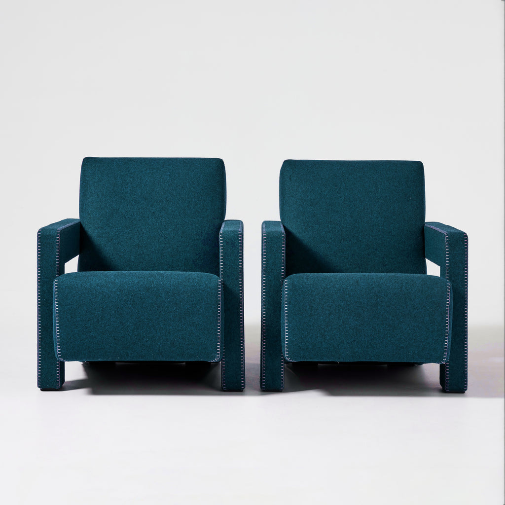 Gerrit Rietveld Utrecht Armchairs Model 637 for Cassina, Pair