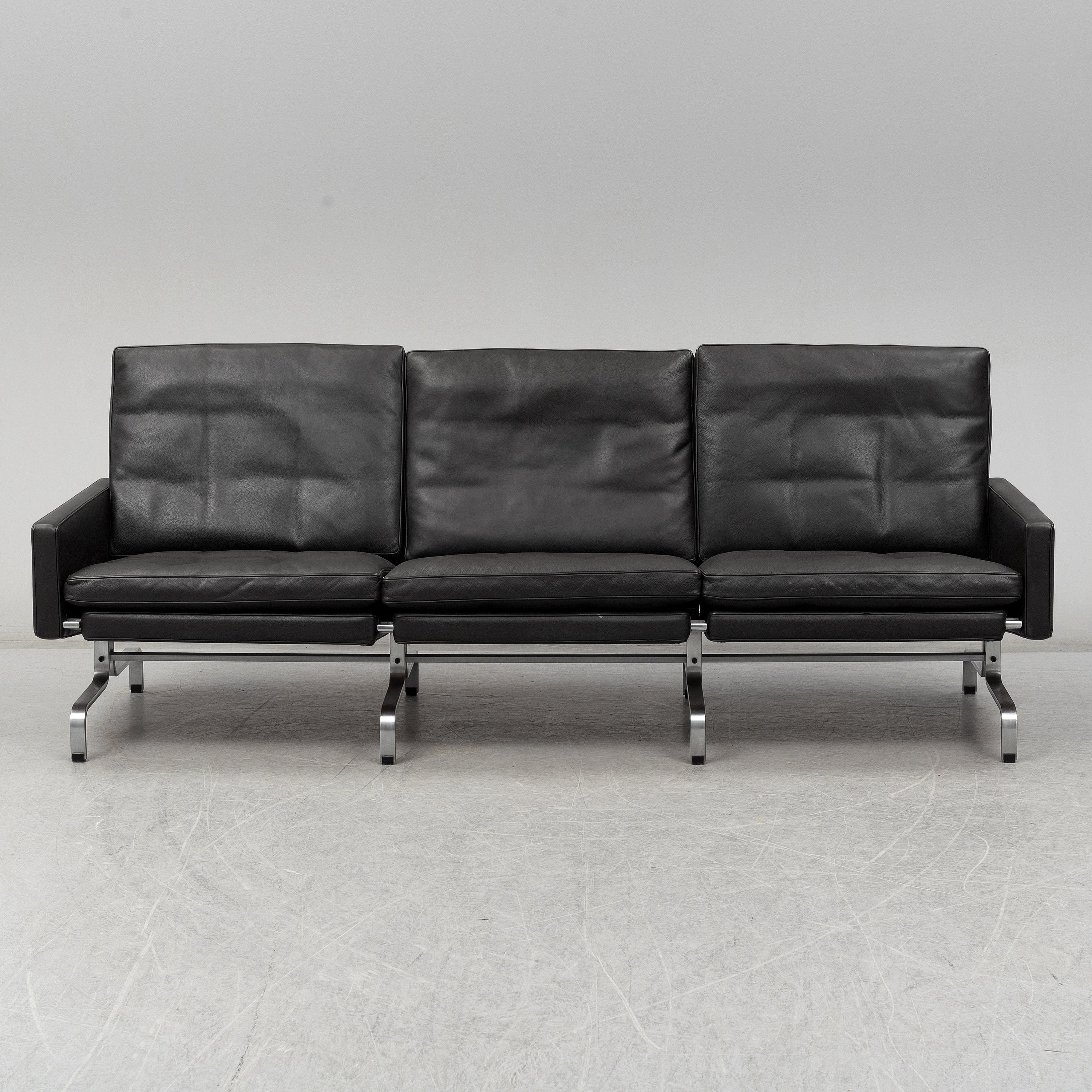 Poul Kjærholm PK31/3 Leather Sofa for Fritz Hansen