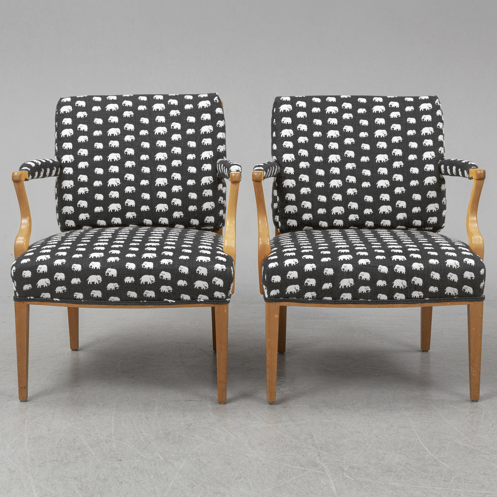 Josef Frank Model 969 Armchairs for Svenskt Tenn, Sweden, Pair