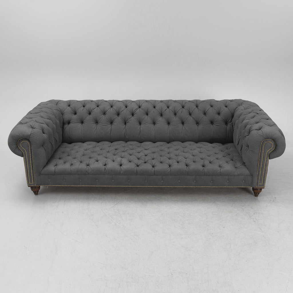 Ralph Lauren Home Chesterfield Sofa in Gray Denim 2018