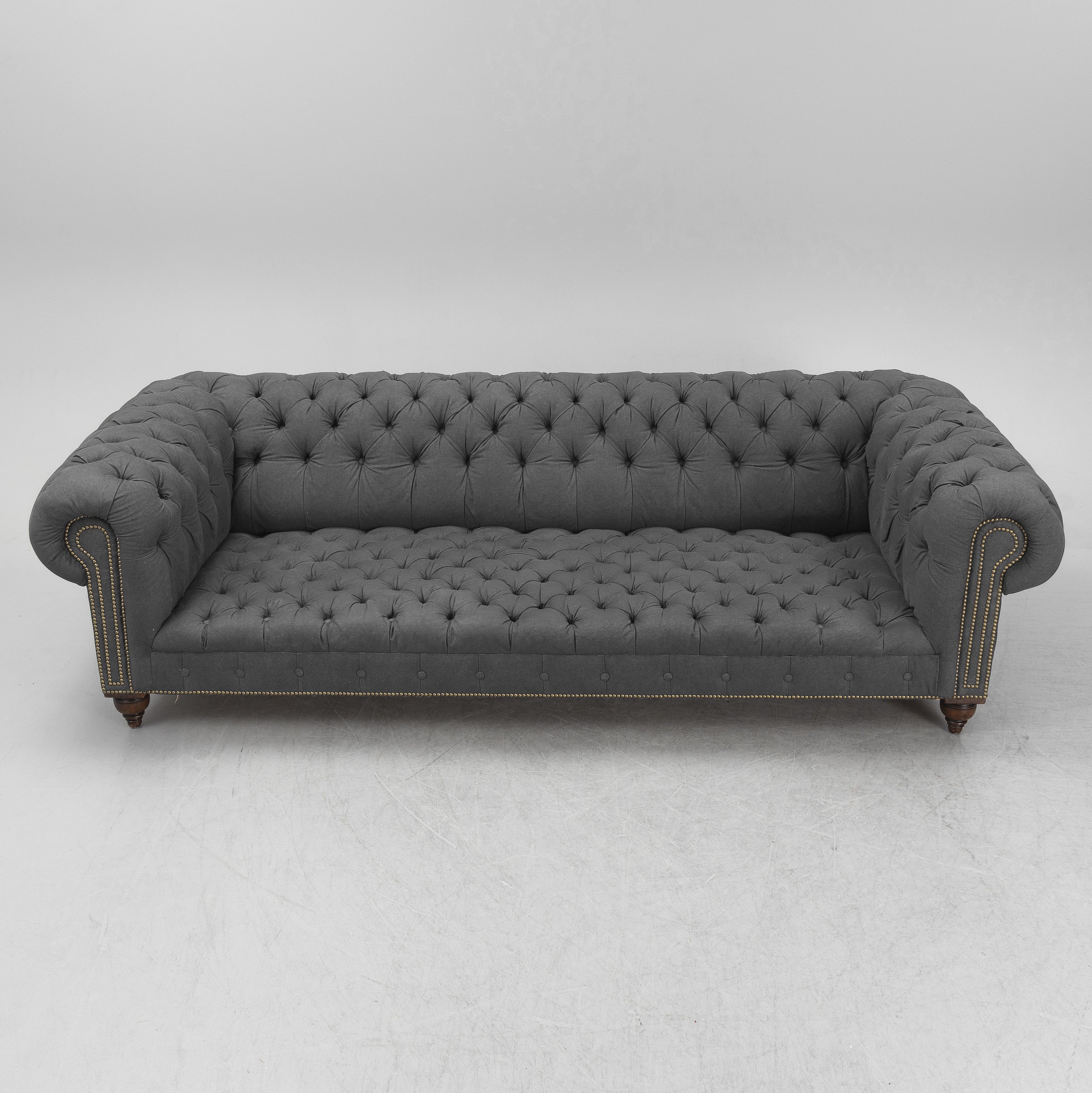 Ralph Lauren Home Chesterfield Sofa in Gray Denim 2018