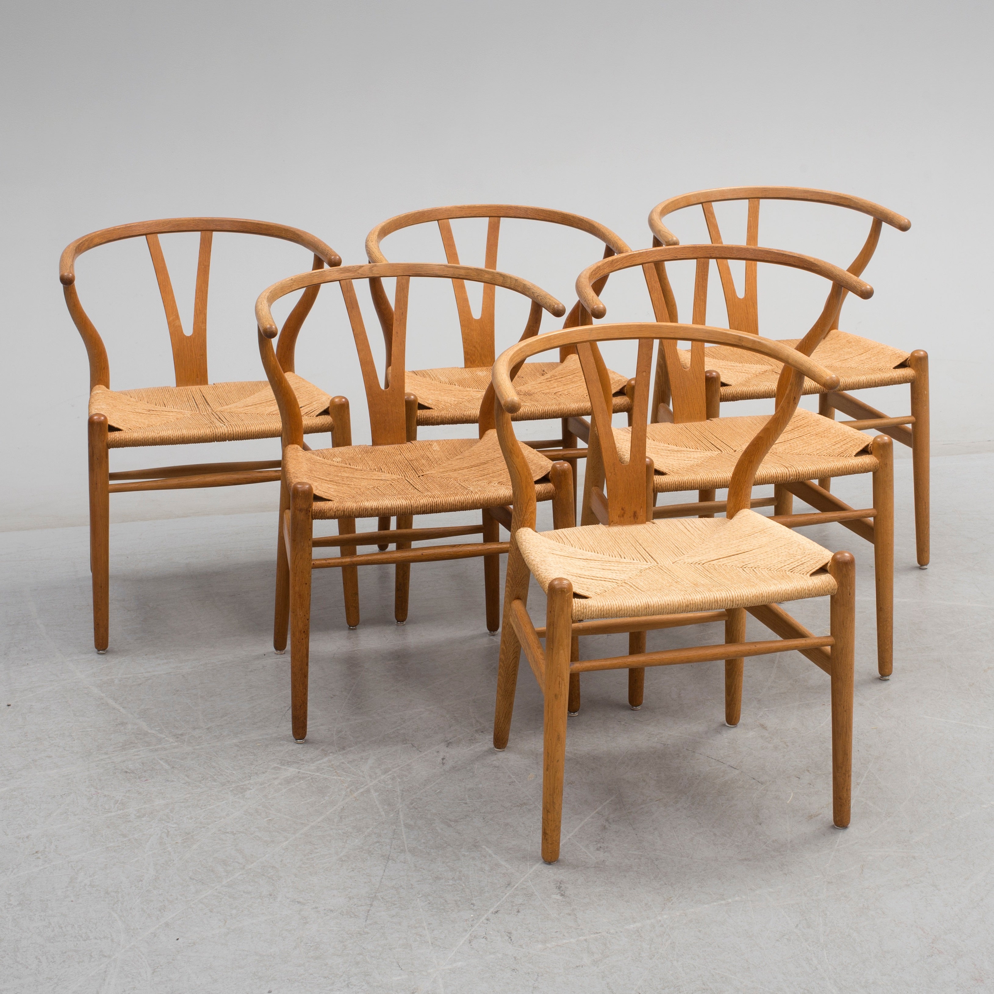 Hans J. Wegner CH24 Wishbone Chairs for Carl Hansen & Søn, Set of Six